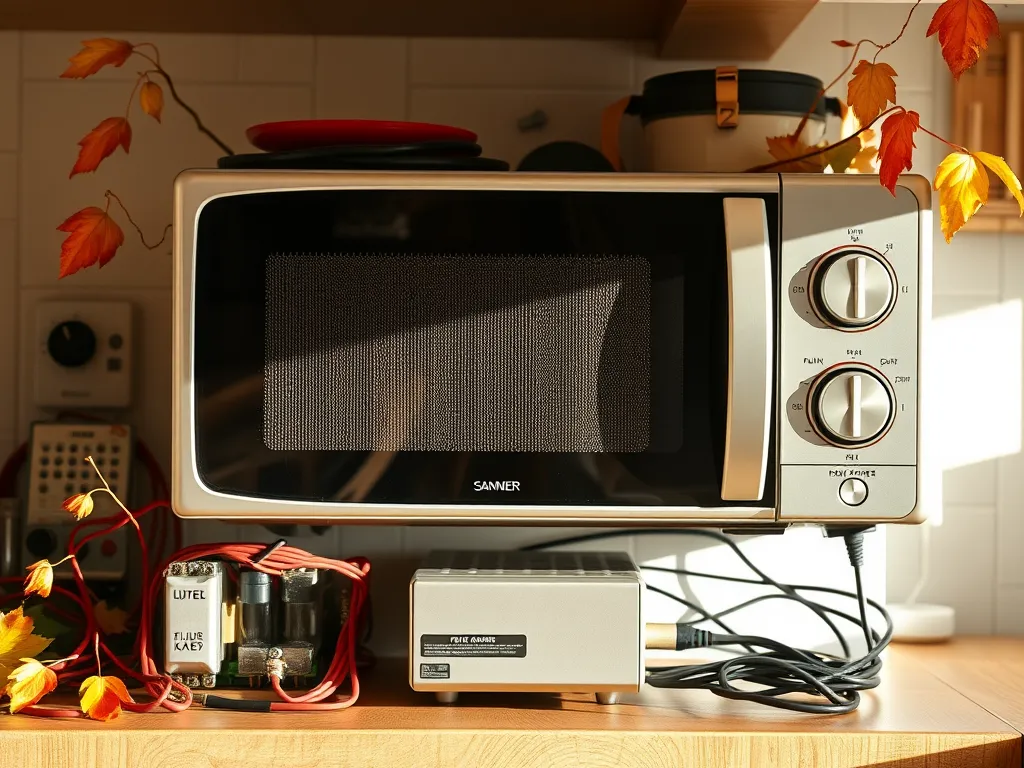 Image of a microwave with visible components, illustrating potential issues affecting display functionality.