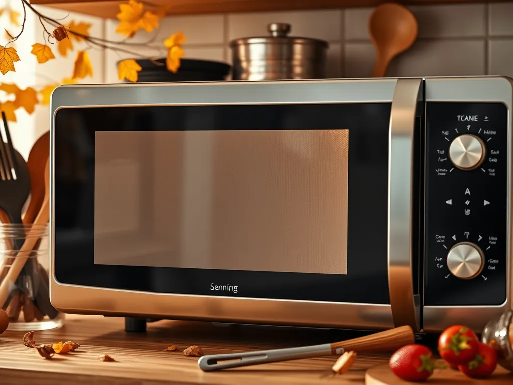 Modern microwave oven that may exhibit display problems, relevant to troubleshooting microwave display issues.