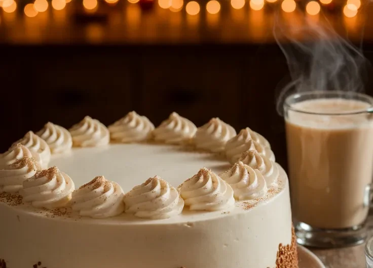 Microwave Eggnog Latte Cake