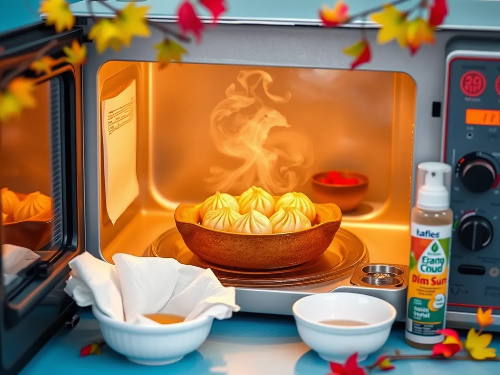 Perfectly steamed frozen dim sum in a microwave without sogginess