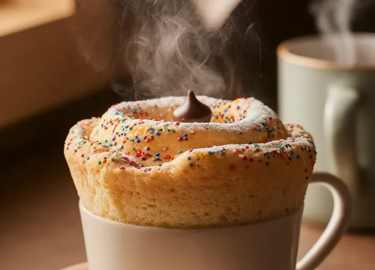 2-Minute Microwave Funfetti Mug Cake (Birthday Style)