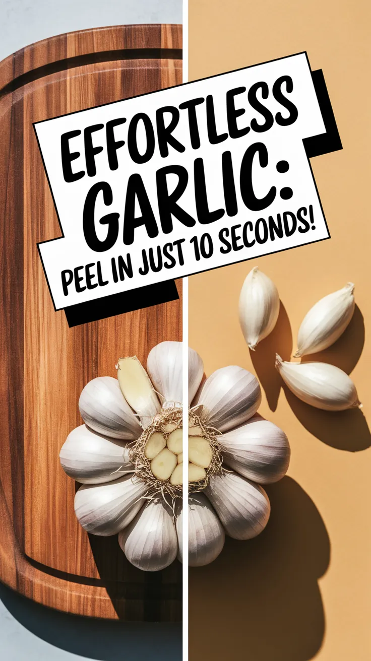 Quickly peeled garlic cloves using a microwave method for effortless cooking.