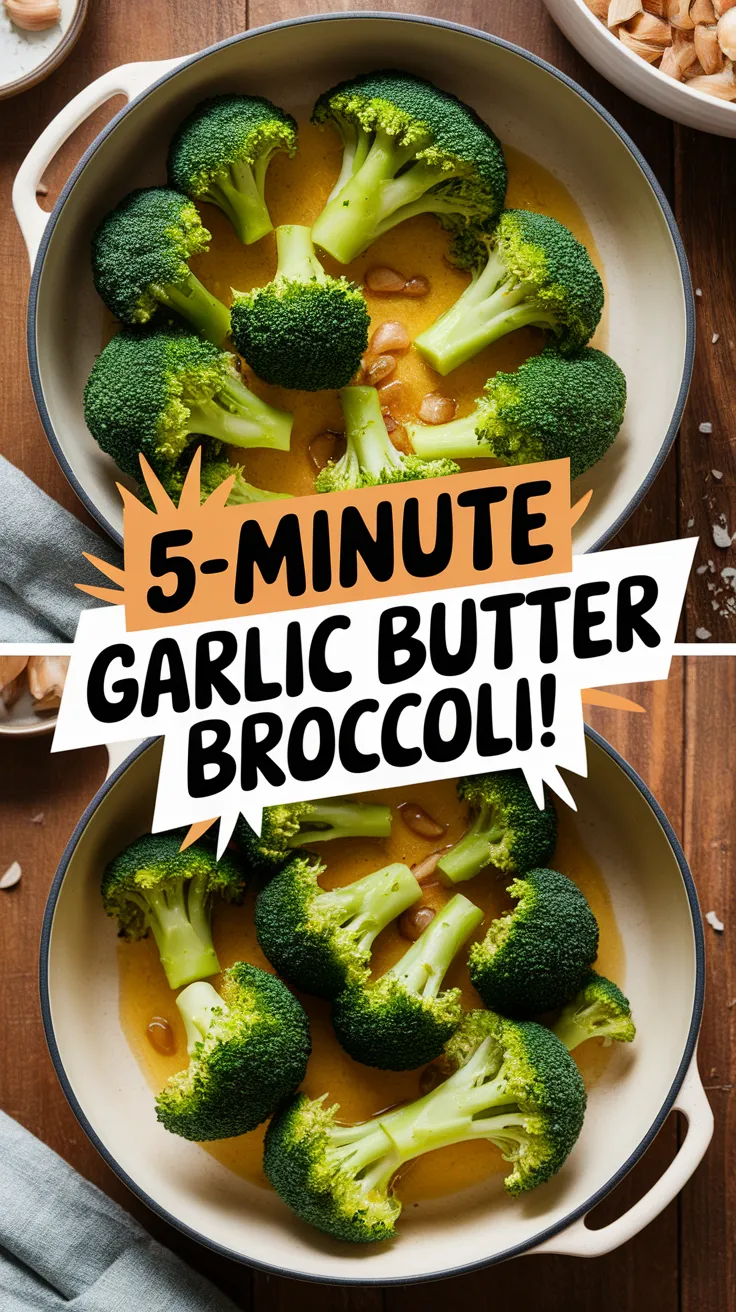 Quick and tasty garlic butter broccoli made in the microwave in just 5 minutes.