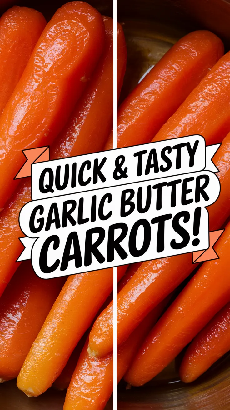 Delicious microwave garlic butter carrots ready to serve
