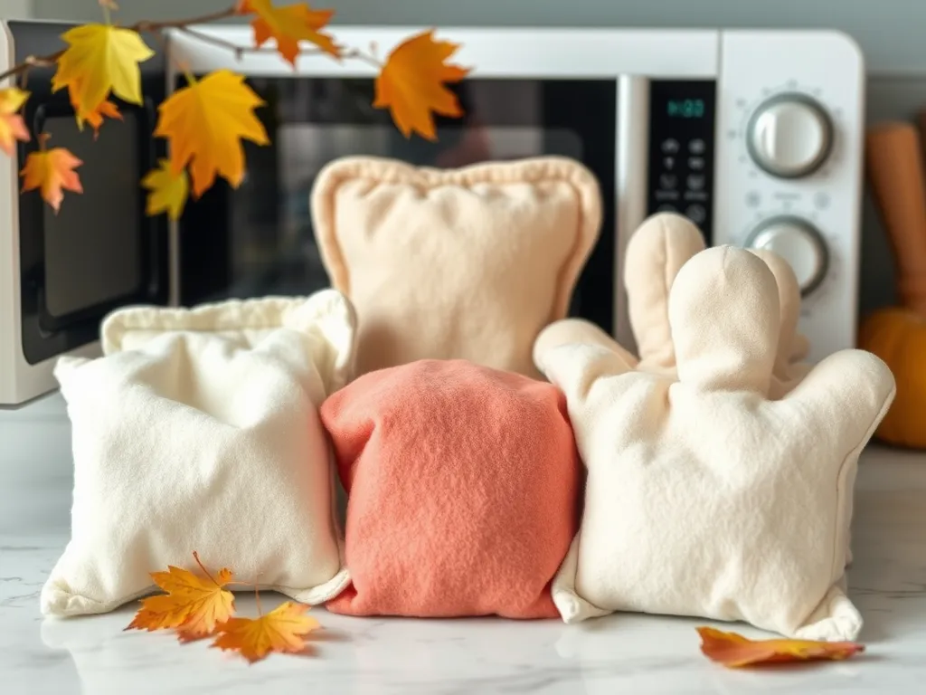 Different types of hand warmers safe for microwaving.