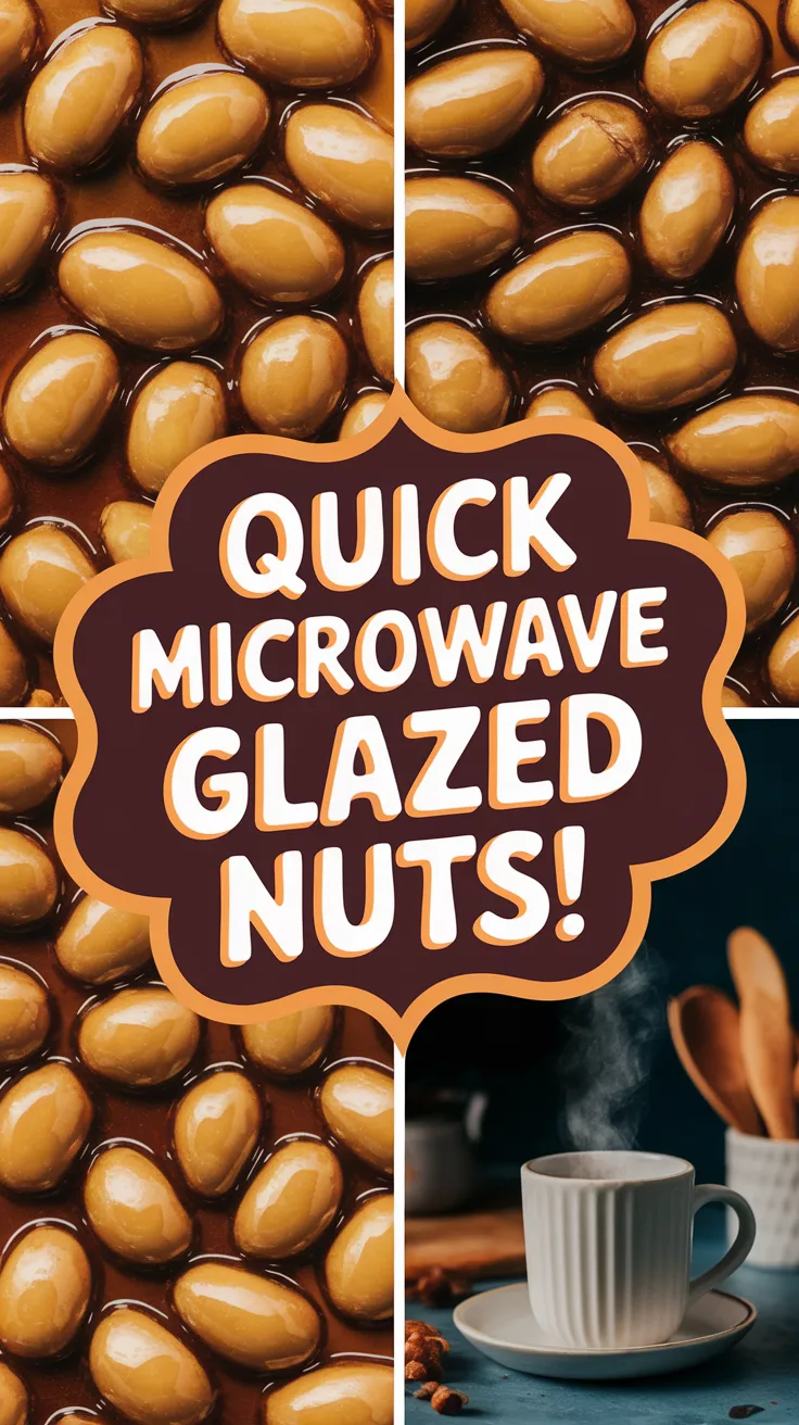 Delicious quick microwave honey glazed nuts ready to enjoy.