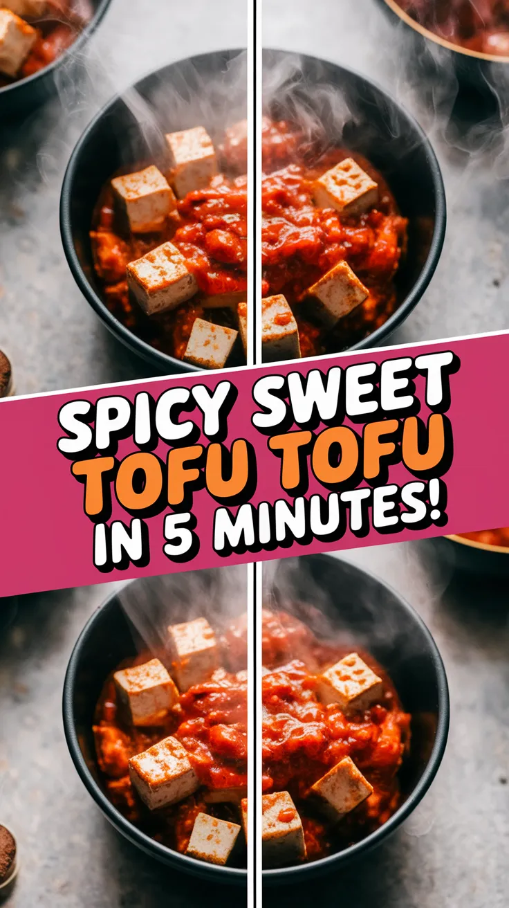 Spicy sweet honey sriracha tofu dish ready in minutes.