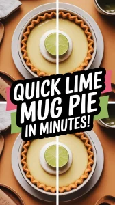 Delicious microwave key lime pie mug with lime slices