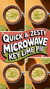 Delicious 2-Minute Microwave Key Lime Pie Mug topped with zesty lime