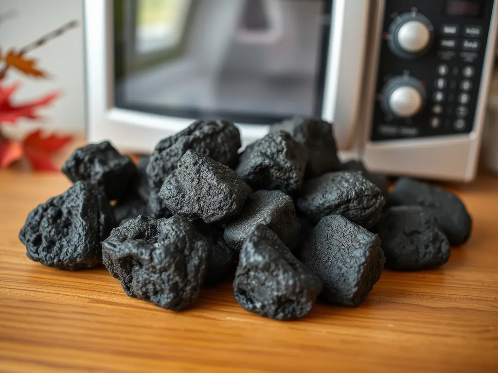 Lava rocks for grill reheating near a microwave