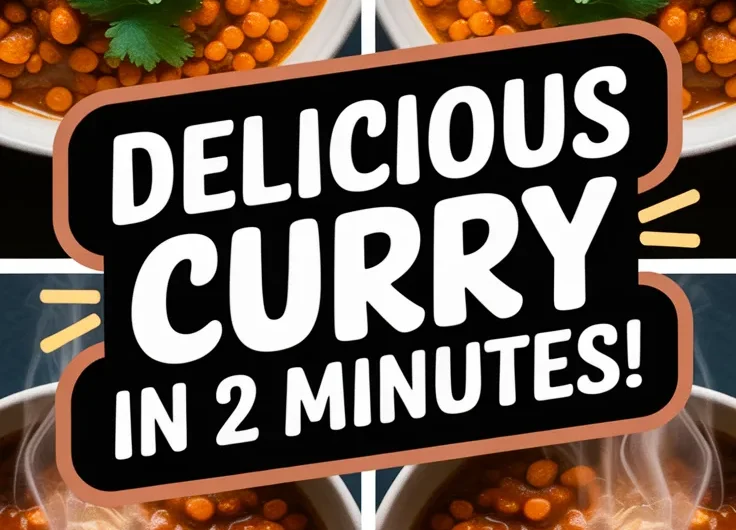 2-Minute Microwave Lentil Curry (No Pre-Cooking)