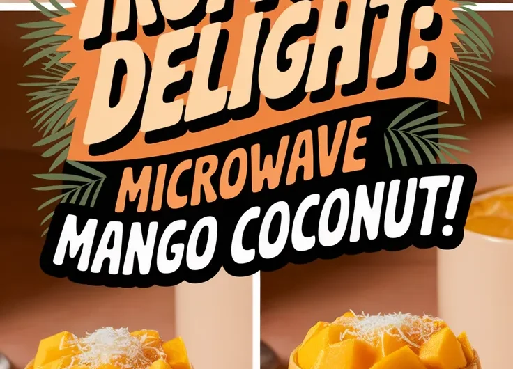 Microwave Mango Coconut Mug Cake