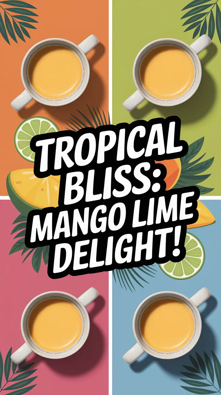 Microwave mango lime mug prepared with tropical flavors