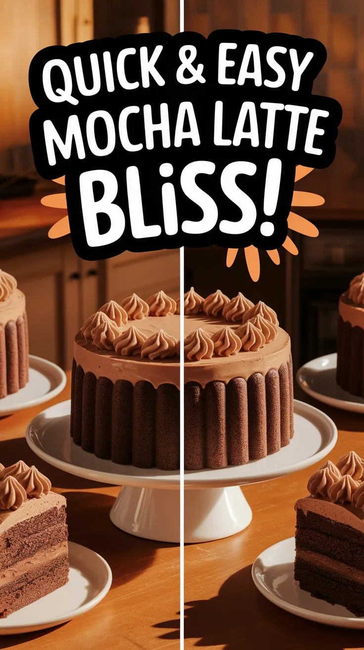 Delicious microwave mocha latte cake topped with chocolate frosting, perfect for quick desserts.