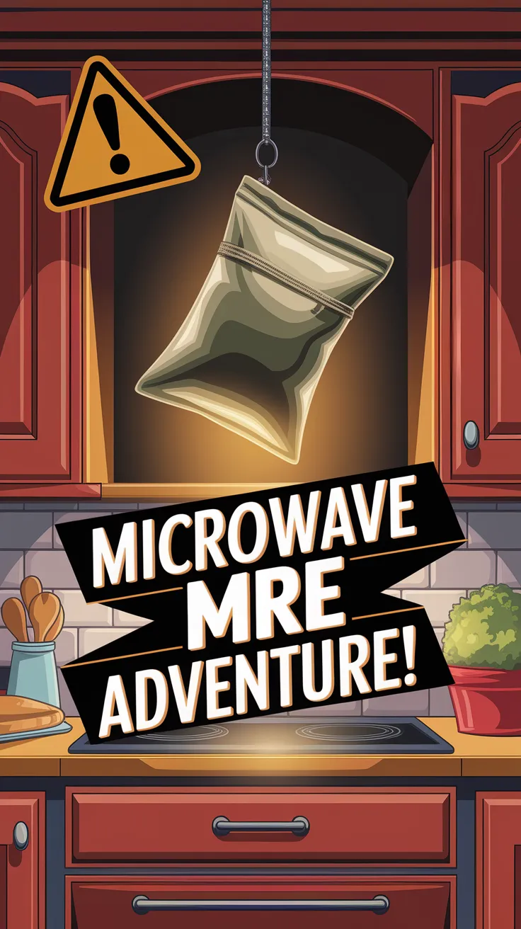 Microwave MRE pouch for military-style heating