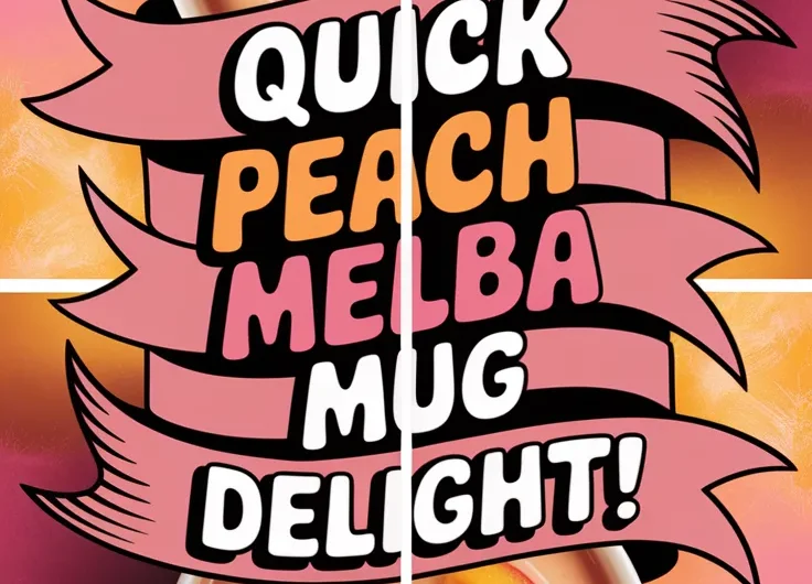 Microwave Peach Melba Mug