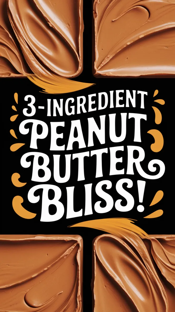 Microwave 3-ingredient peanut butter fudge with creamy texture