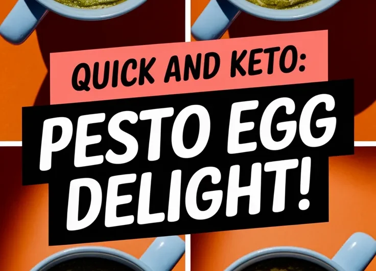 2-Minute Microwave Pesto Egg Mug (Keto)