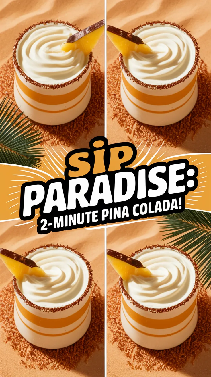 A delicious microwave pina colada mug topped with a slice of pineapple and a straw.