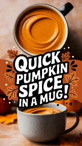 Delicious microwave pumpkin custard served in a mug with a creamy texture.