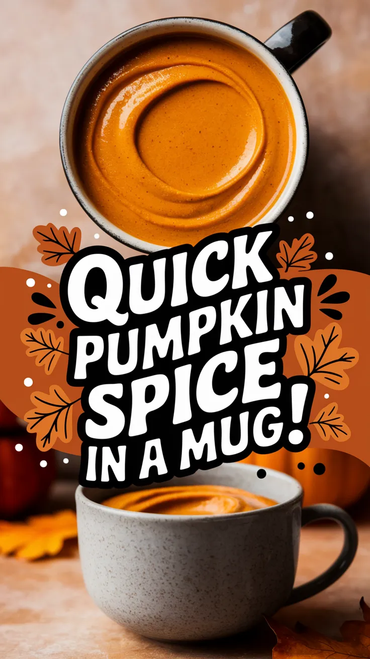 Delicious microwave pumpkin custard served in a mug with a creamy texture.