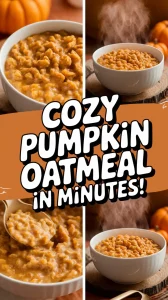 Delicious microwave pumpkin oatmeal ready to enjoy, quick and easy recipe.