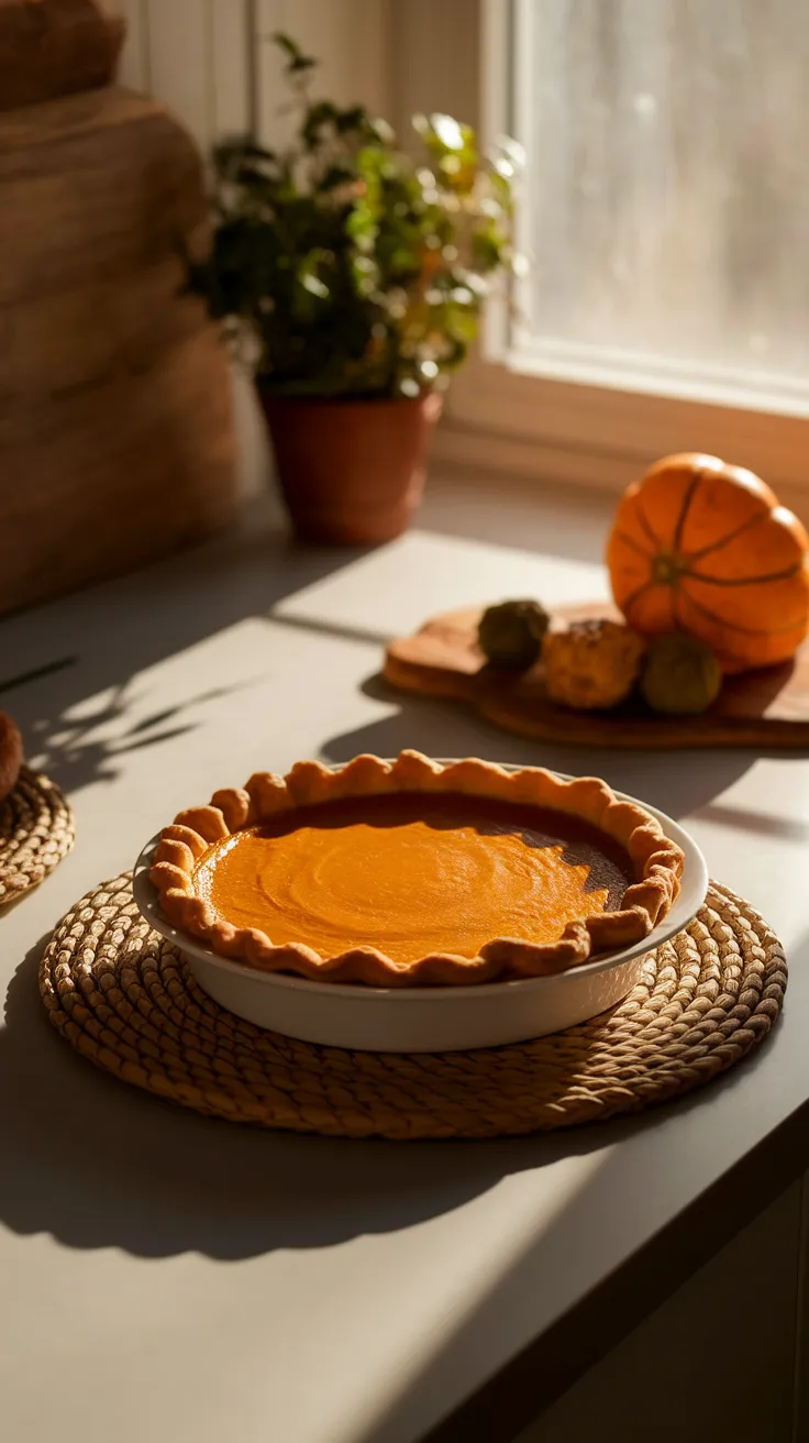 Delicious microwave pumpkin pie mug ready for serving, showcasing a golden crust and smooth pumpkin filling.