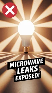 CFL bulb revealing microwave radiation leaks