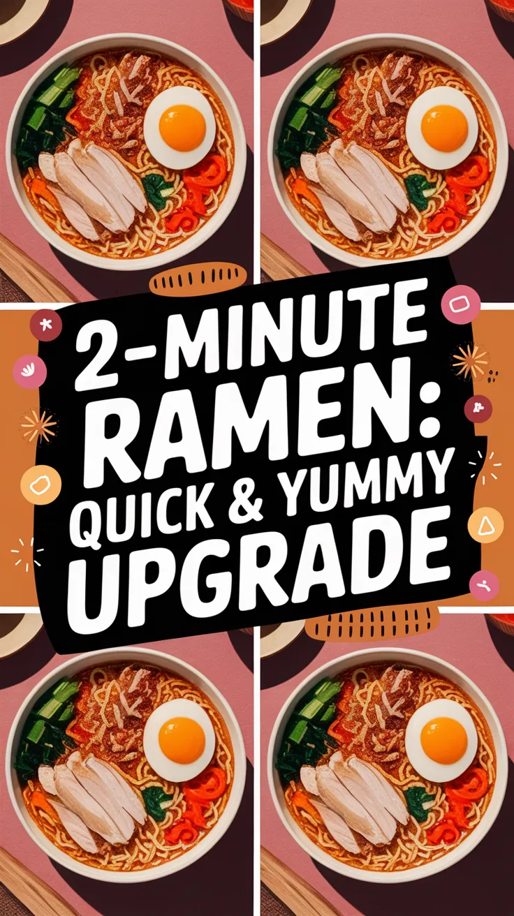 Delicious 2-minute microwave ramen with protein and veggies for a quick meal upgrade