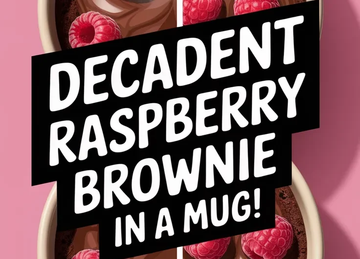 Microwave Raspberry Brownie Mug
