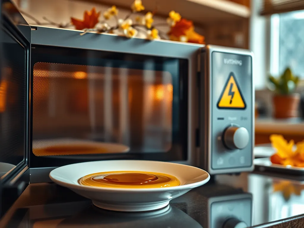 Microwave reheating oils, illustrating how certain fats can become toxic when heated.