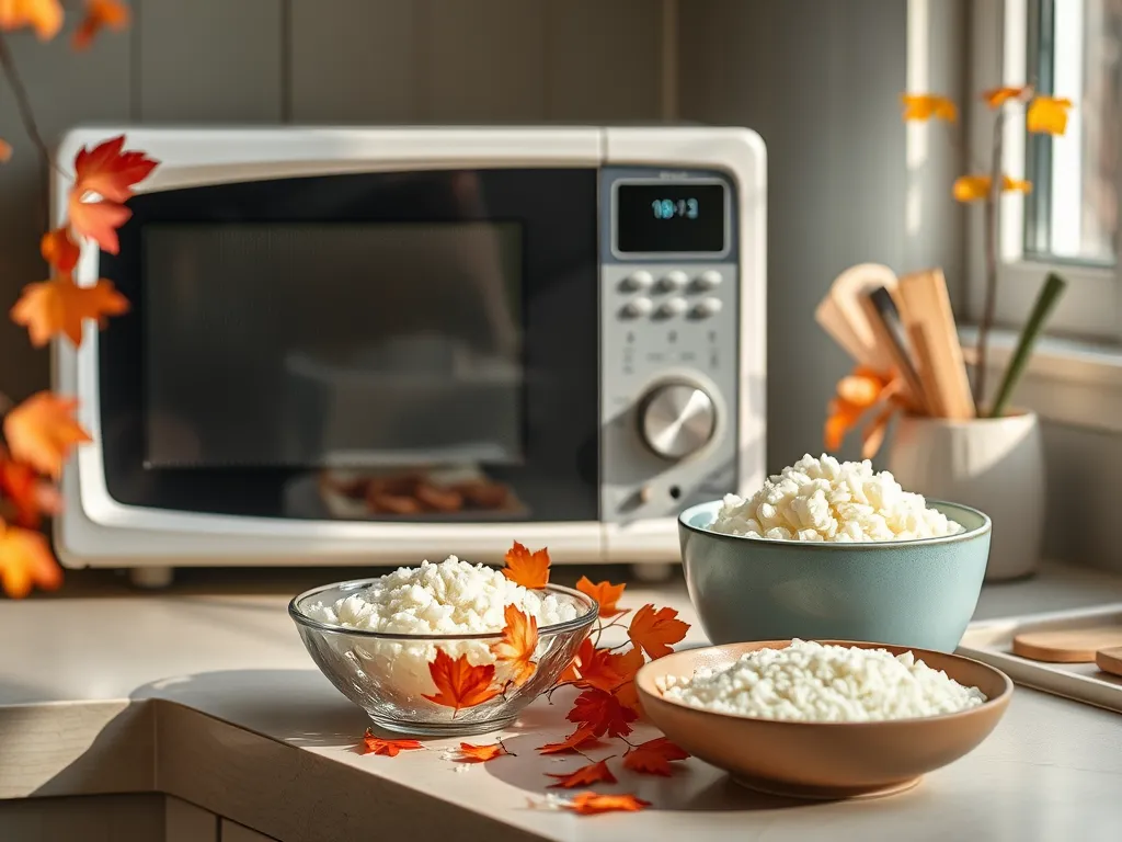 Bowl of rice used for fixing microwave keypad issues after liquid spill