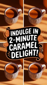 Delicious microwave salted caramel mug ready to enjoy.