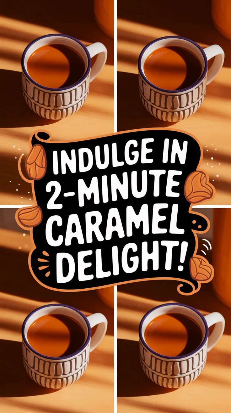 Delicious microwave salted caramel mug ready to enjoy.