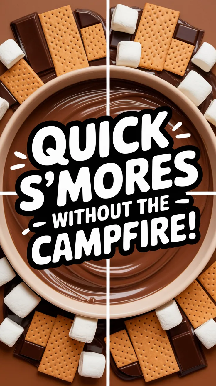 Delicious 2-Minute Microwave S’mores Dip ingredients including chocolate, marshmallows, and graham crackers.