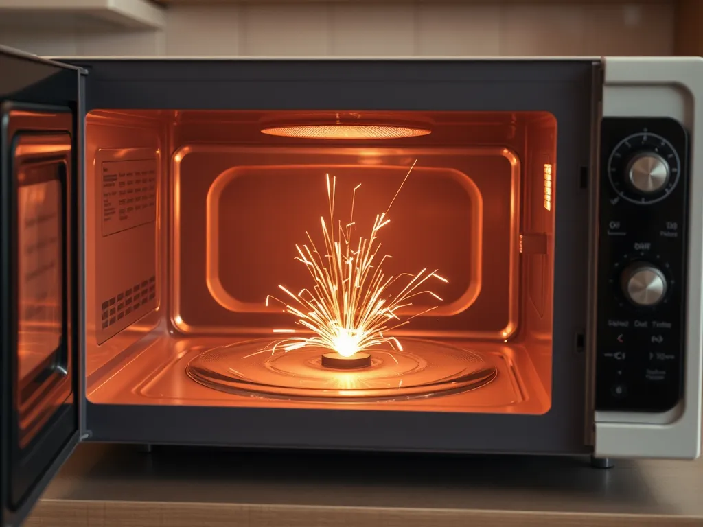 Microwave sparking when empty due to grounding wire issues