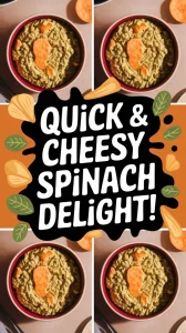 Delicious microwave spinach artichoke dip served in a bowl, featuring a creamy texture and vibrant green color.