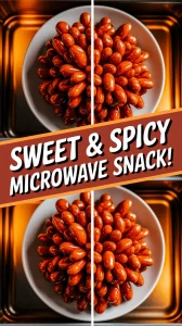 Delicious microwave sriracha honey nuts displayed in a bowl, perfect for a sweet and spicy snack.