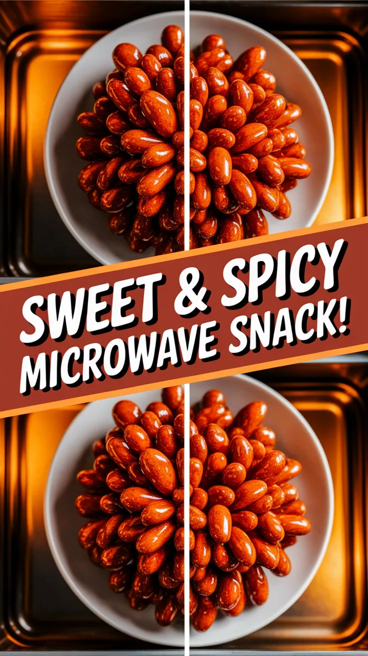 Delicious microwave sriracha honey nuts displayed in a bowl, perfect for a sweet and spicy snack.