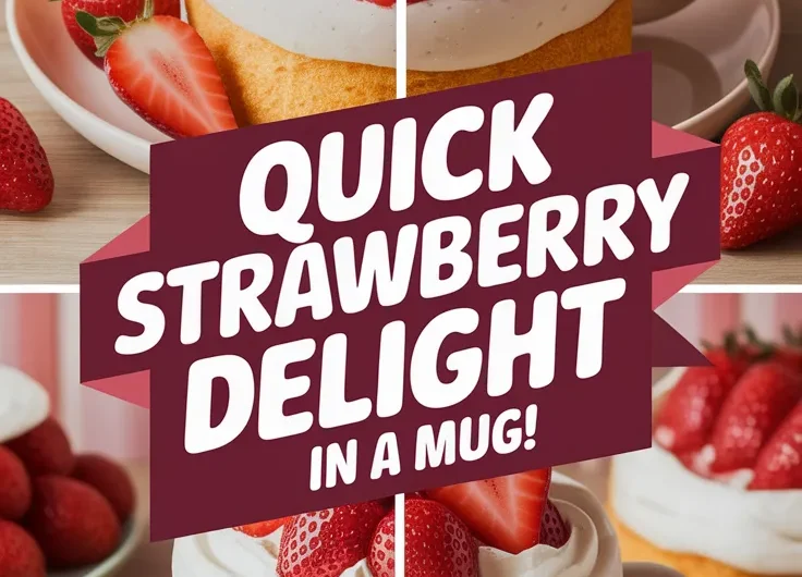 2-Minute Microwave Strawberry Shortcake Mug