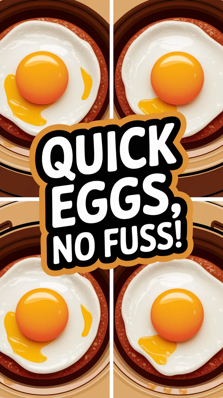 Delicious sunny side up eggs cooked in the microwave for a quick meal