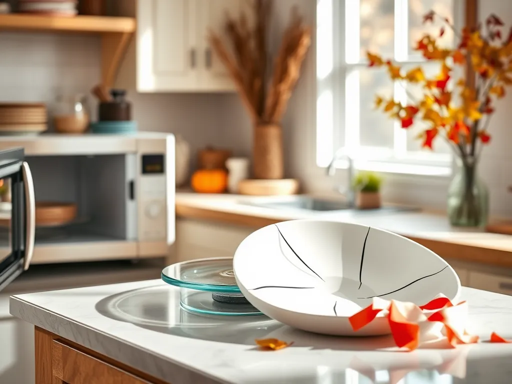 Microwave turntable replacement parts in a kitchen setting