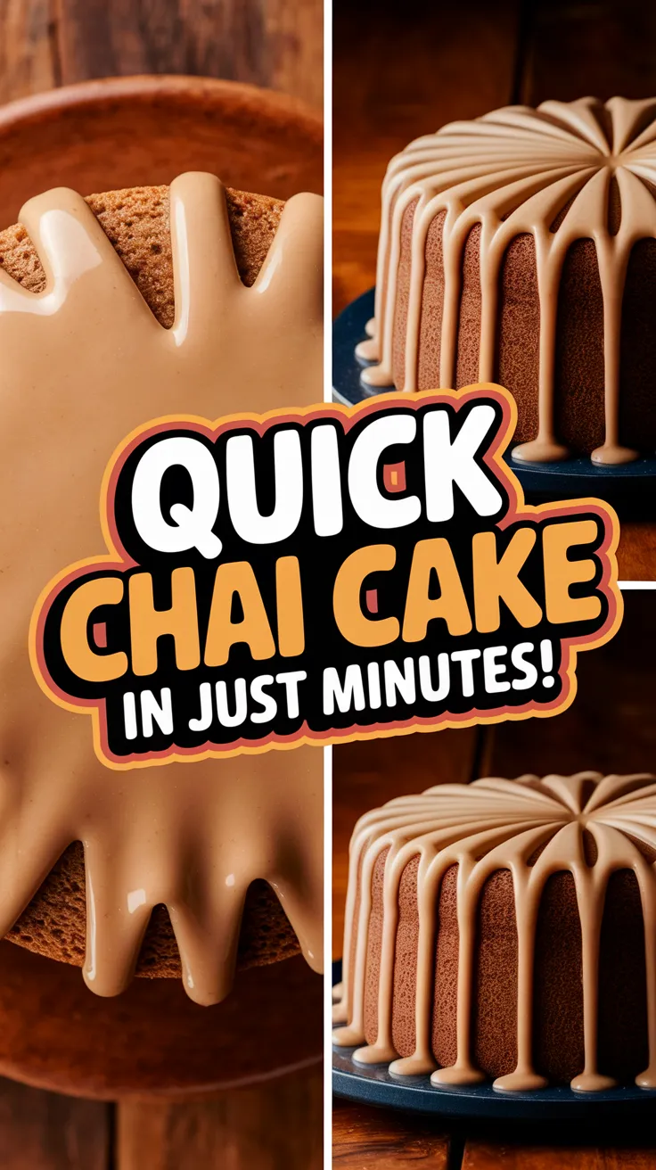 Delicious microwave vanilla chai cake with frosting, ready in minutes.