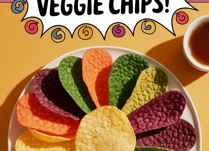 2-Minute Microwave Veggie Chips Recipe (No Oil!)