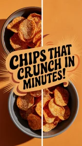 Delicious homemade microwave veggie chips with nutritional yeast