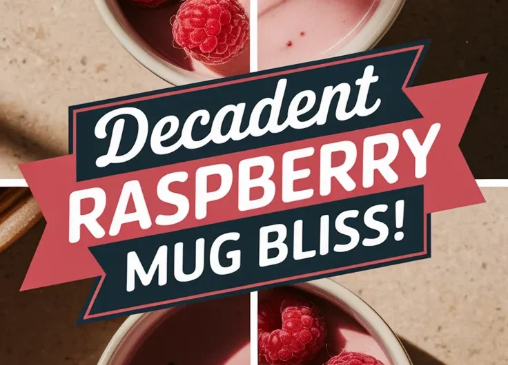 Microwave White Chocolate Raspberry Mug Cake