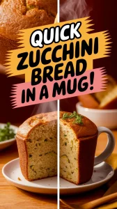 Delicious low-carb zucchini bread made in a mug in just two minutes