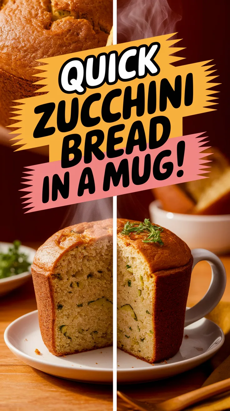 Delicious low-carb zucchini bread made in a mug in just two minutes