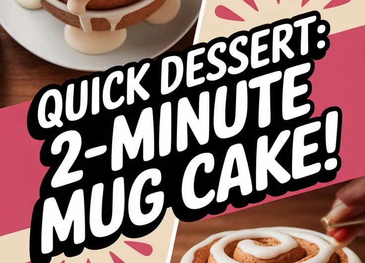 2-Minute Microwave Cinnamon Roll Mug Cake