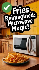 Delicious microwaved fries that taste freshly fried, showcasing the trick to enhance flavor.